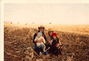 Our family lived on a farm to research Joel. Jack is holding Luke; I'm holding Daniel